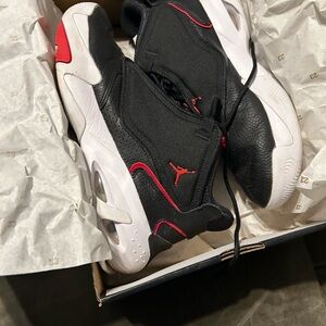 Jordan Max Aura 4 in Black, Red, and White
